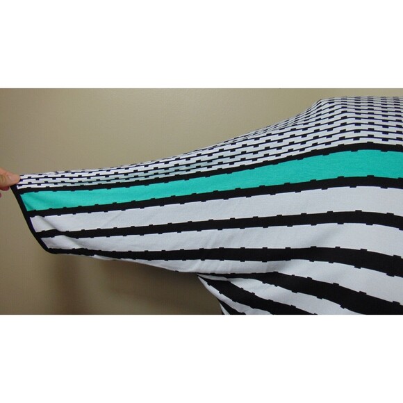 Lane Bryant Top Women's 18 / 20 Dolman Sleeve Striped V-Neck Tee Stretch S/S - Picture 5 of 9